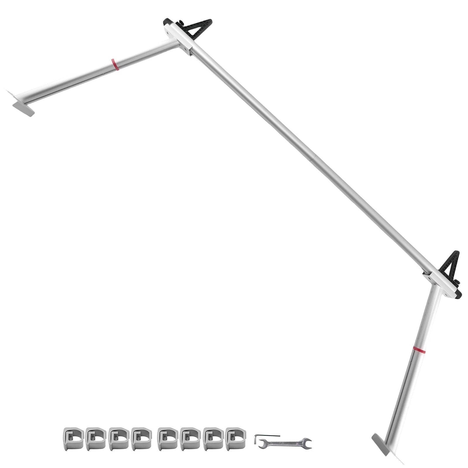 2Pcs Adjustable Aluminum Ladder Rack for Universal Trucks (71in, 800lbs)