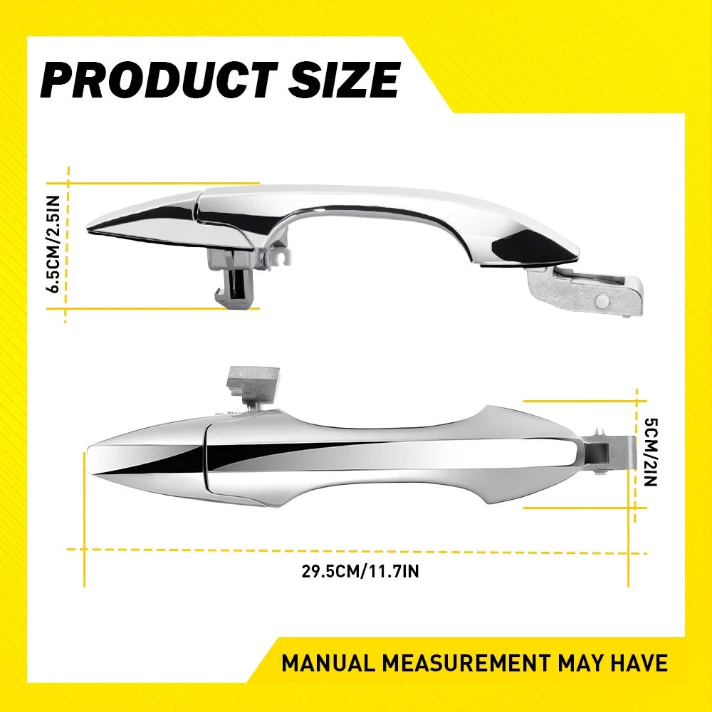 Chrome Exterior Door Handle for Acura MDX (2007â2013) Front Passenger Side