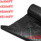 Set of 4 Heavy-Duty Woven Ground Cover Weed Barrier Garden Mats
