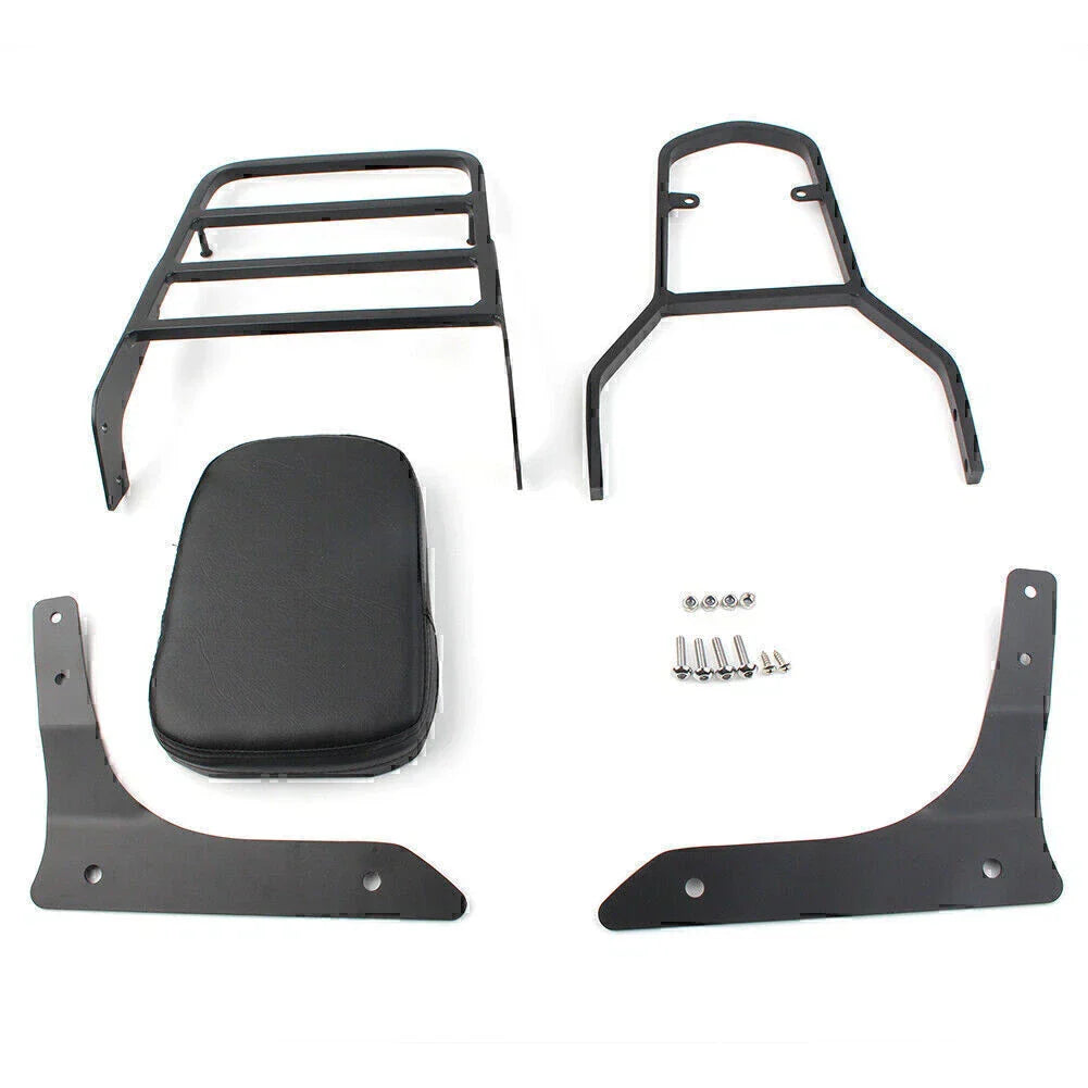 Black Backrest Sissy Luggage Rack for Yamaha XVS1300A V Star 1300 (2007-2017)