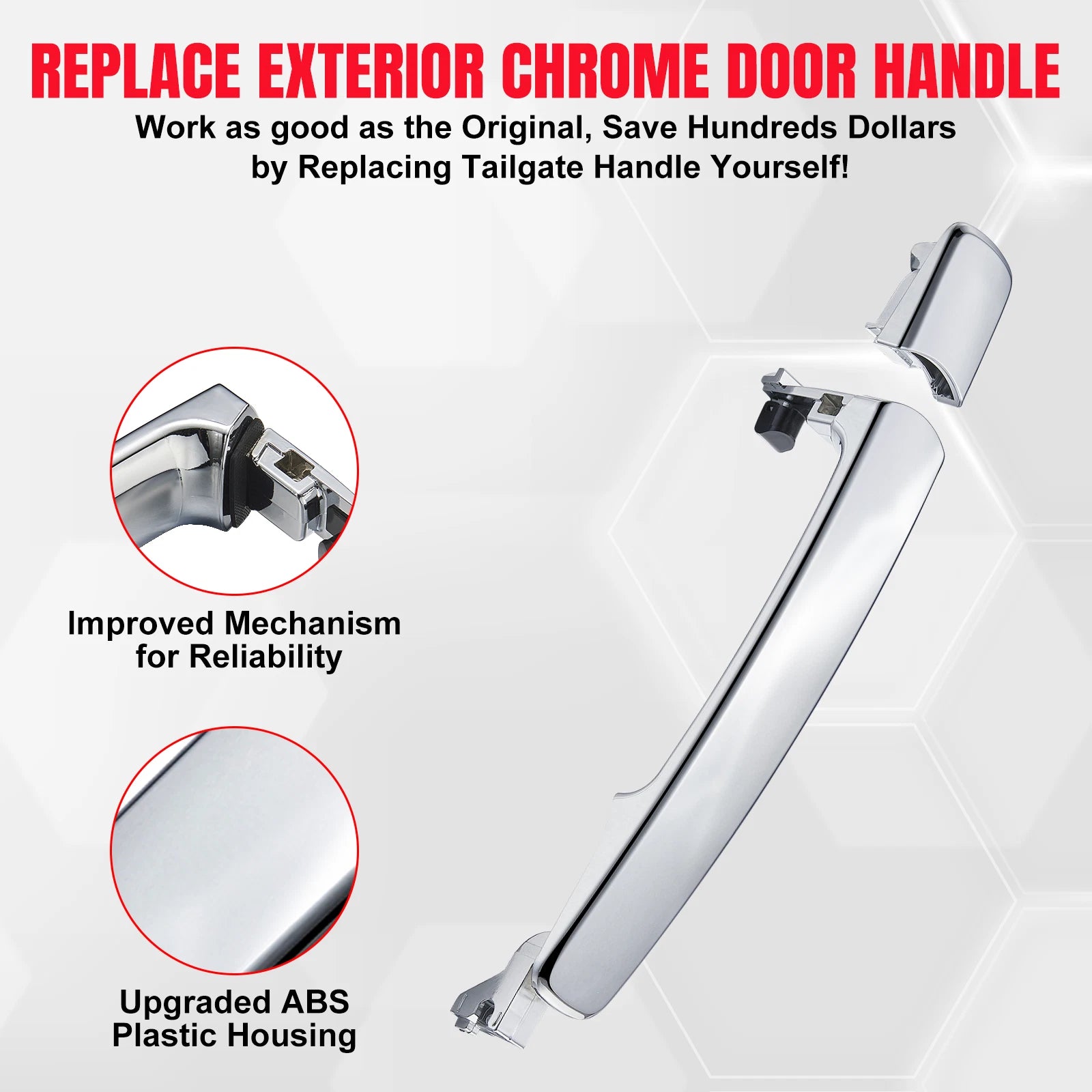 Front Left Outside Chrome Door Handle for Nissan Rogue (2008-2012)