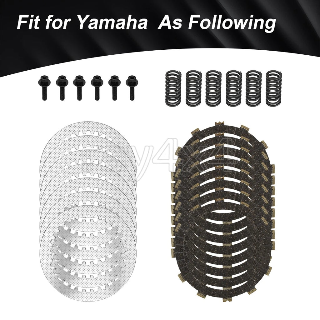 Clutch Friction Disc Steel Plate Kit & Springs for Yamaha YZ250 (2002–2024)