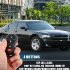 Set of 4 Keyless Entry Remote Key Shell Covers for Jeep Dodge (No Year Specified)
