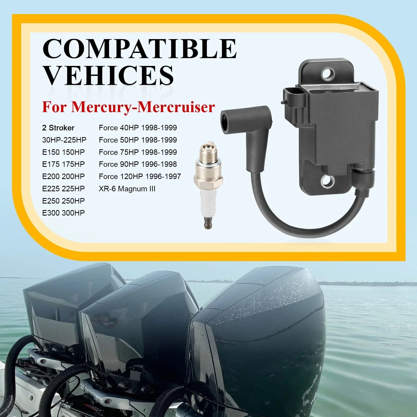 Outboard Ignition Coil CDM Module for Mercury Engine 4 Pin