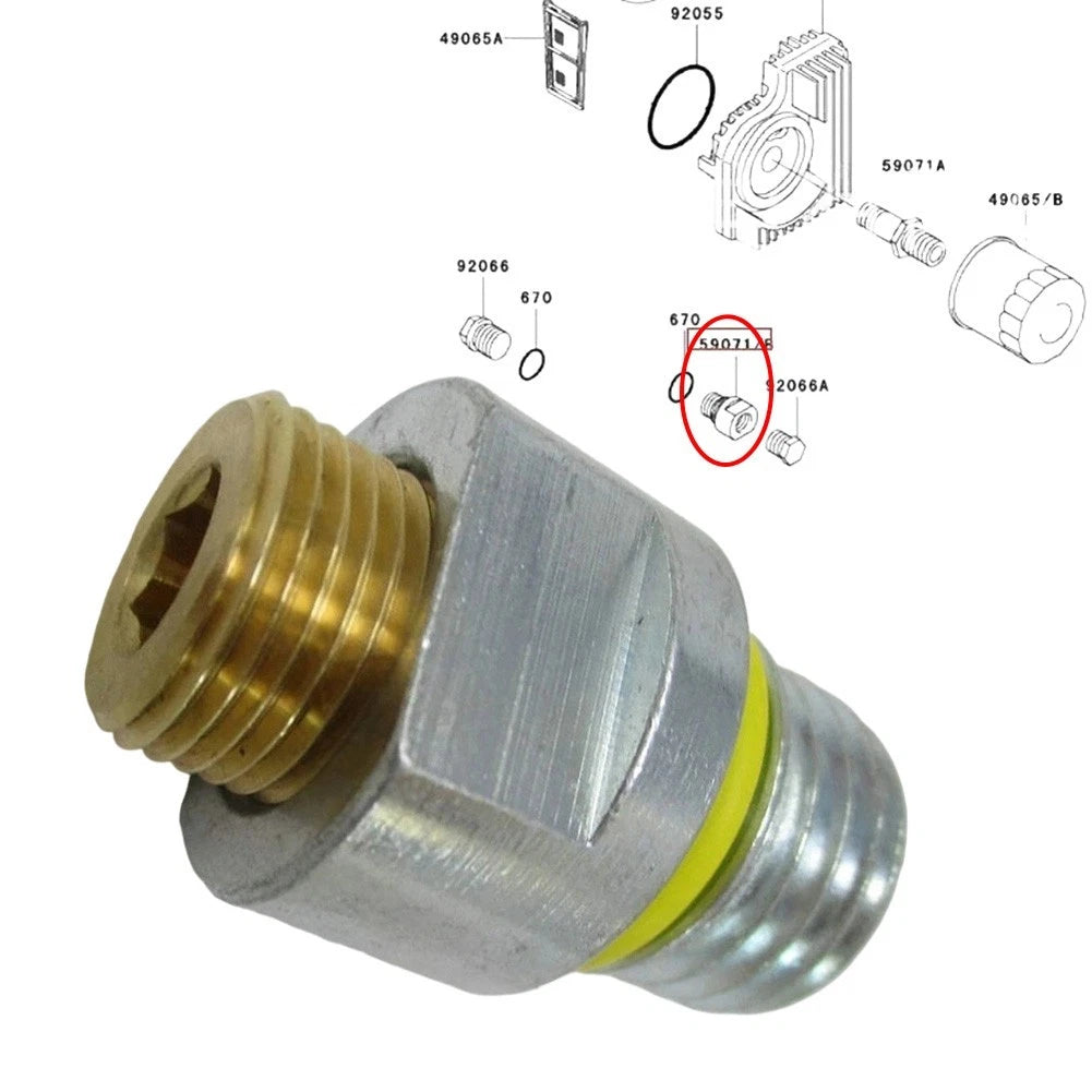 Oil Drain Adapter 59071-7023 w O-Ring for Kawasaki FH721V FR730V FX751V (2010–2023)