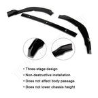 Glossy Black Front Bumper Body Kit Spoiler Lip for Toyota Camry (2018–2019)