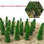 100pcs 3.54" Model Trees for Train Railroad Diorama Landscape