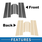 8pcs Door Pillar Window Trim for Ford Territory (2004–2016) Carbon Fiber
