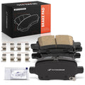 Set of 4 Rear Ceramic Brake Pads with Hardware for Chevy Equinox GMC Terrain (2010–2023)