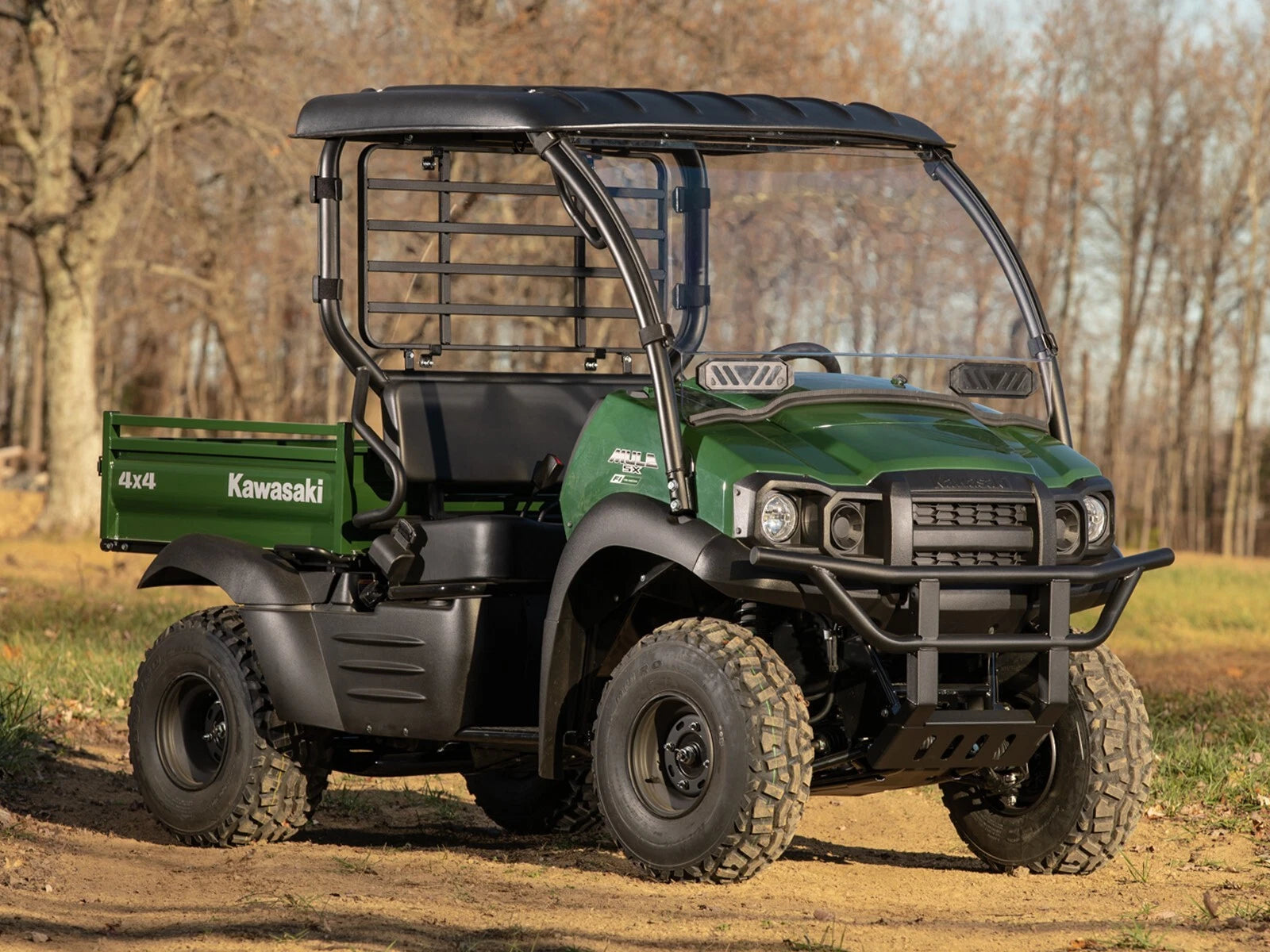 Scratch Resistant Vented Full Windshield for Kawasaki Mule SX (2017–2023)