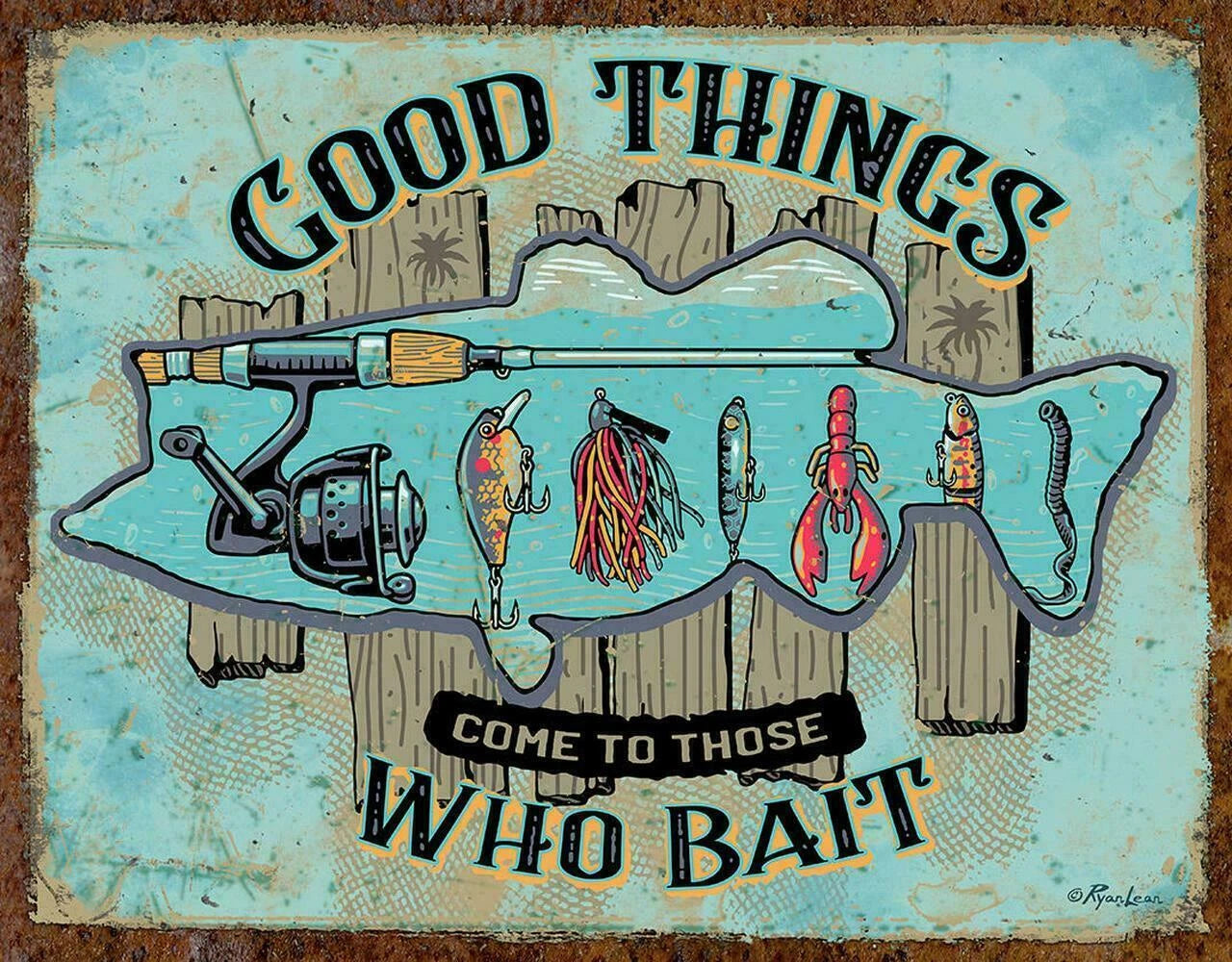 Fishing Tin Metal Sign #2576 for Home Decor