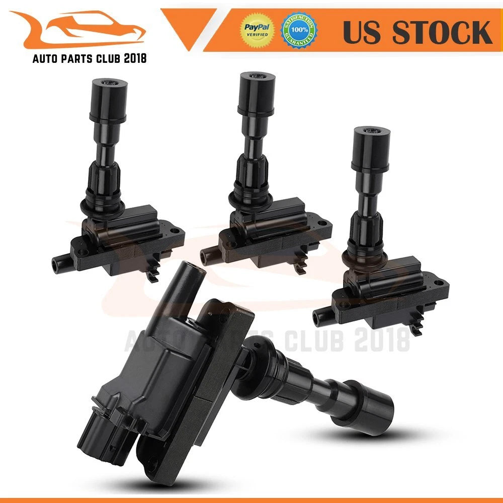 Set of 4 Ignition Coils for Mazda Miata L4 1.8L (1990–2005)