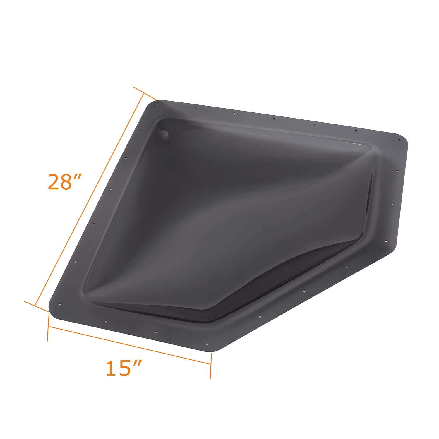 Tinted Plastic Skylight Cover for Travel Trailer RV Camper (28"x15")