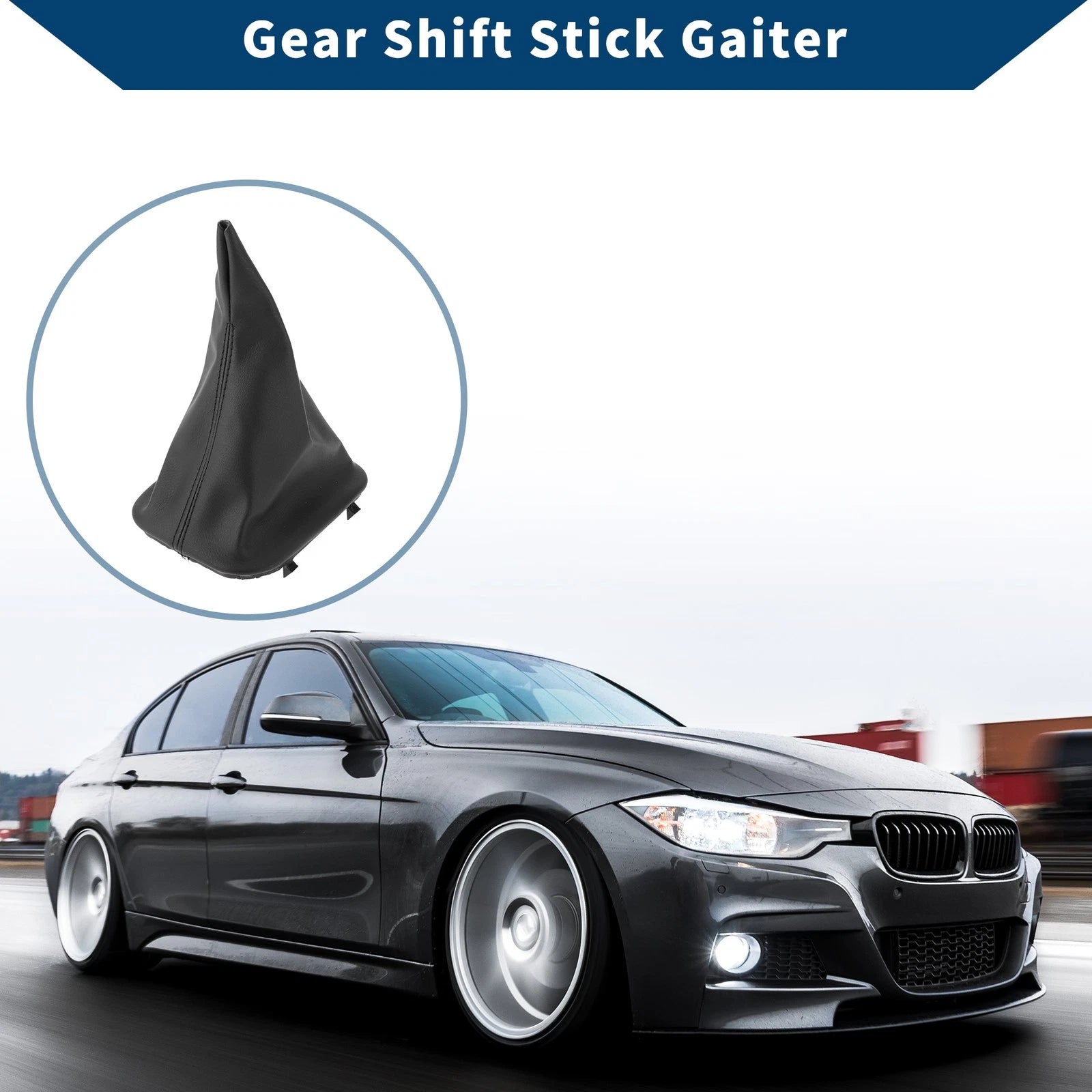 1 Pc Gear Shift Gaiter for BMW E30 (1981–1991) Black Leather