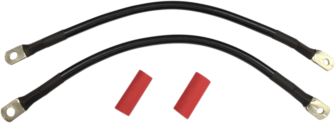 Set of 2 Black Battery Cables for Harley Davidson XL (2004–2009) E25-0091B-D2