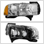 2X Headlight Pair for Dodge Ram 1500 2500 3500 (1999-2002)