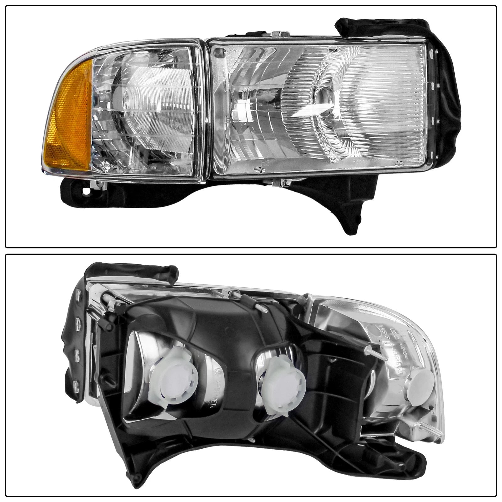 2X Headlight Pair for Dodge Ram 1500 2500 3500 (1999-2002)