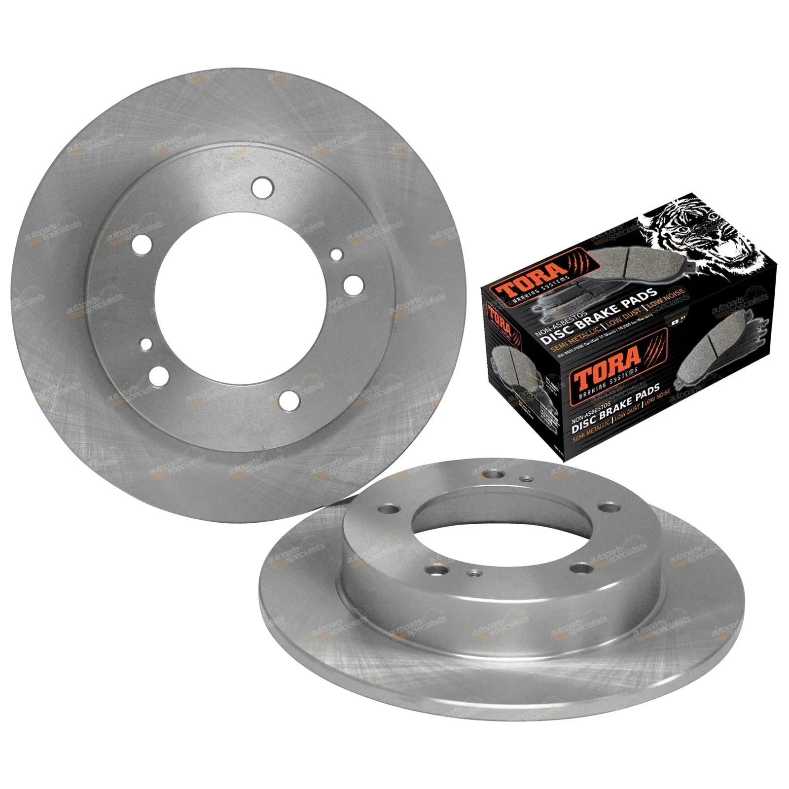 Front Disc Rotors + Brake Pads for Holden NB QB Drover (1985 - 1987)