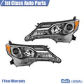 Set of 2 Halogen Headlights for Toyota RAV4 (2013–2015) Chrome Housing