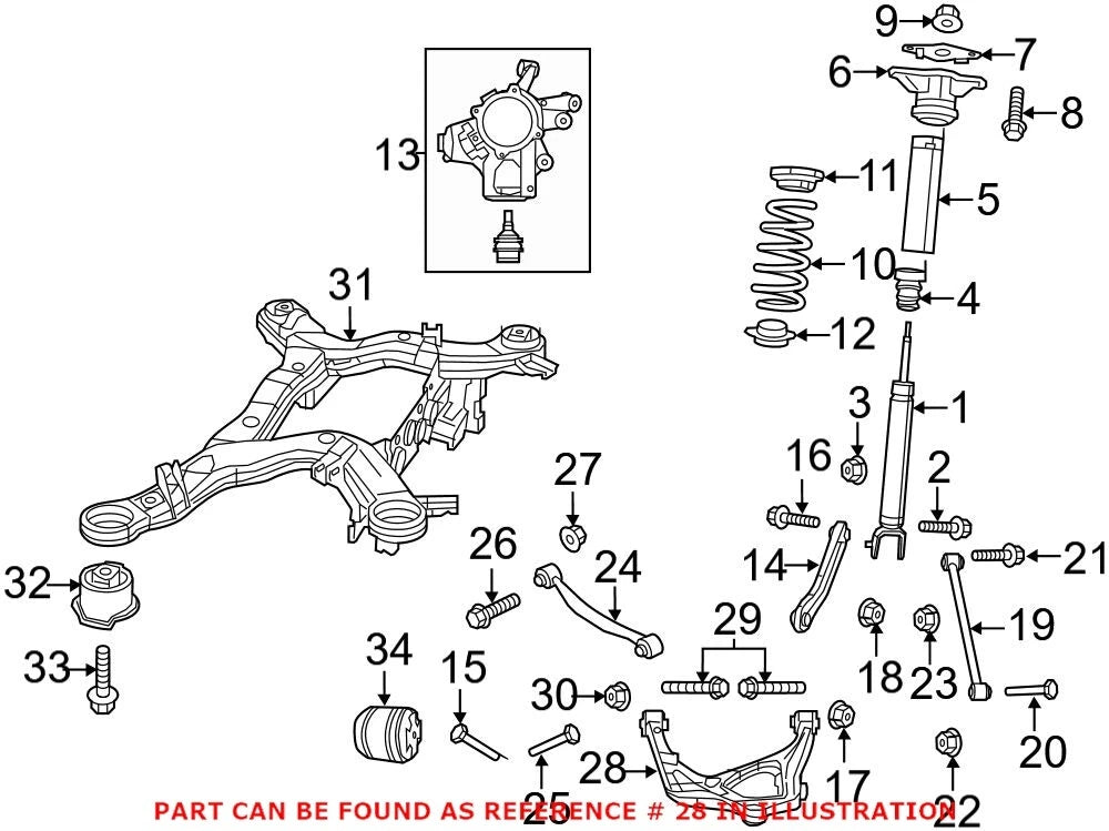 Rear Left Lower Suspension Control Arm for Dodge Jeep (OEM)