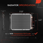 Radiator with Trans Oil Cooler for Ford Escort (1998–2003)