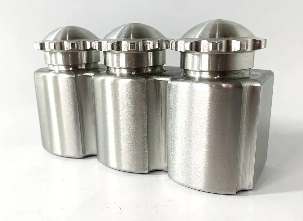 Brake Fluid Reservoir Triple Remote for Custom Hot Rod Satin Finish (Universal)