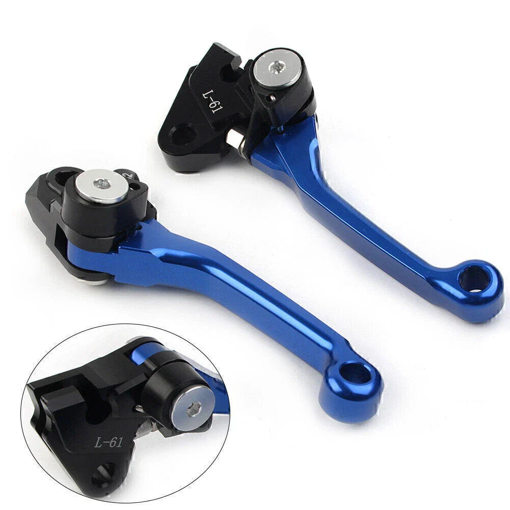 Blue Aluminum Pivot Dirt Clutch Brake Levers for Kawasaki KX450F (2006-2012)