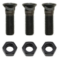 3 Plow Bolts with Nuts & Washers for Blades/Cutting Edge (3/4-10x2 1/2)