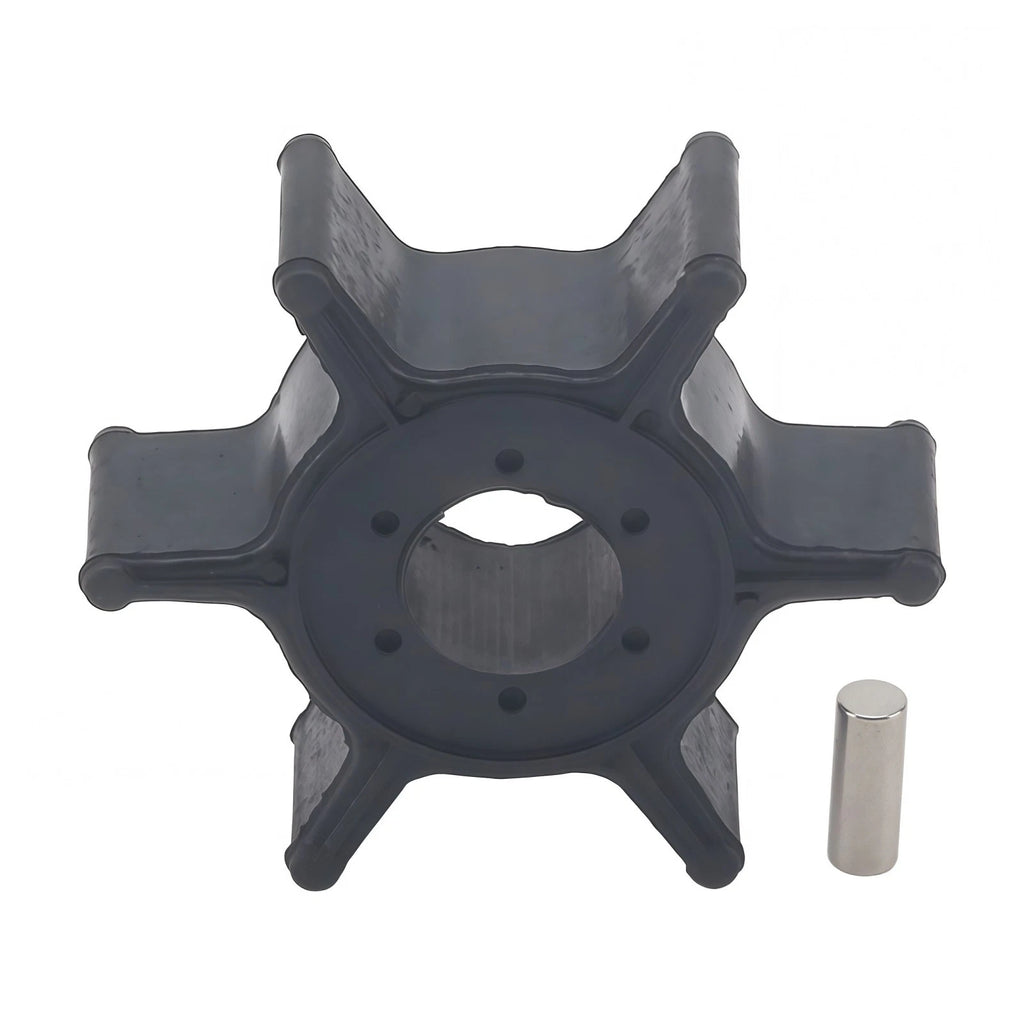 Water Pump Impeller & Pin for Yamaha Outboard 2 Stroke 4 5 HP (6E0-44352-00)