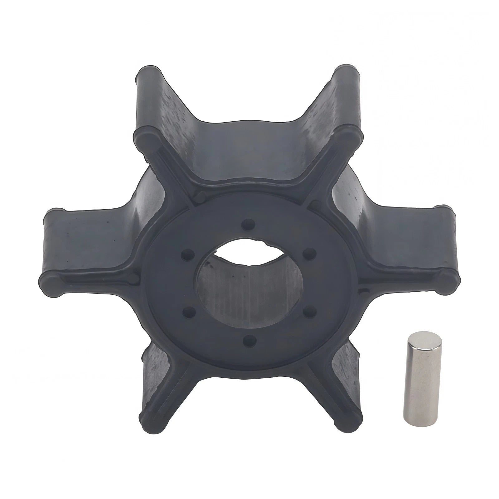 Water Pump Impeller & Pin for Yamaha Outboard 2 Stroke 4 5 HP (6E0-44352-00)