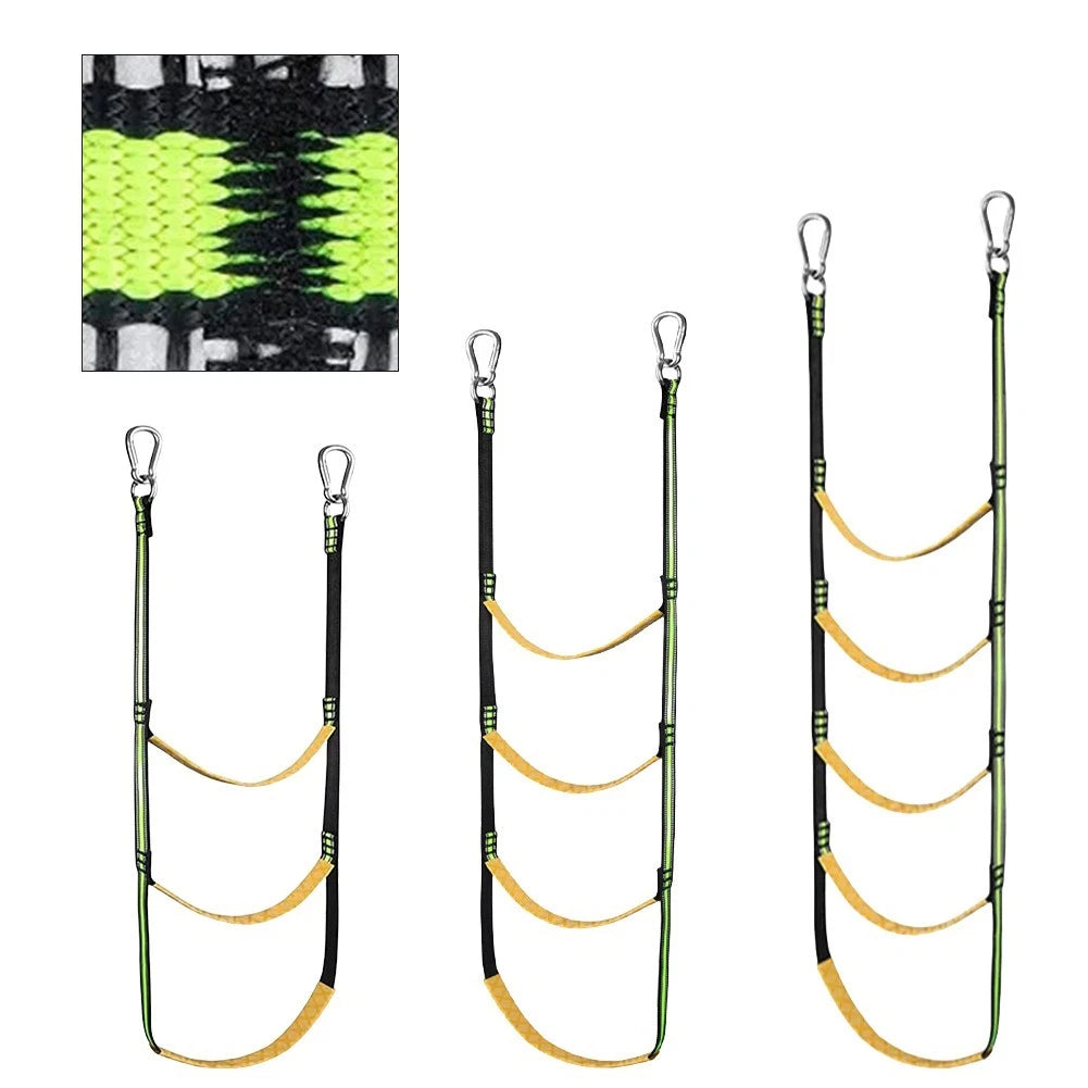 3-Step Foldable Marine Rope Ladder for Kayaking Canoeing Motorboats