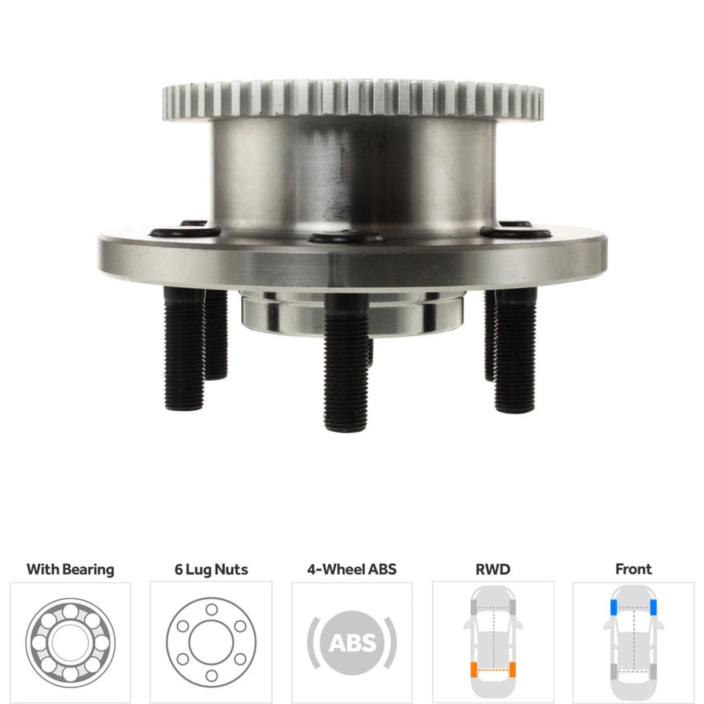 Wheel Hub Kit for Dodge Dakota (2000–2004) Front LH RH with Bearing & ABS