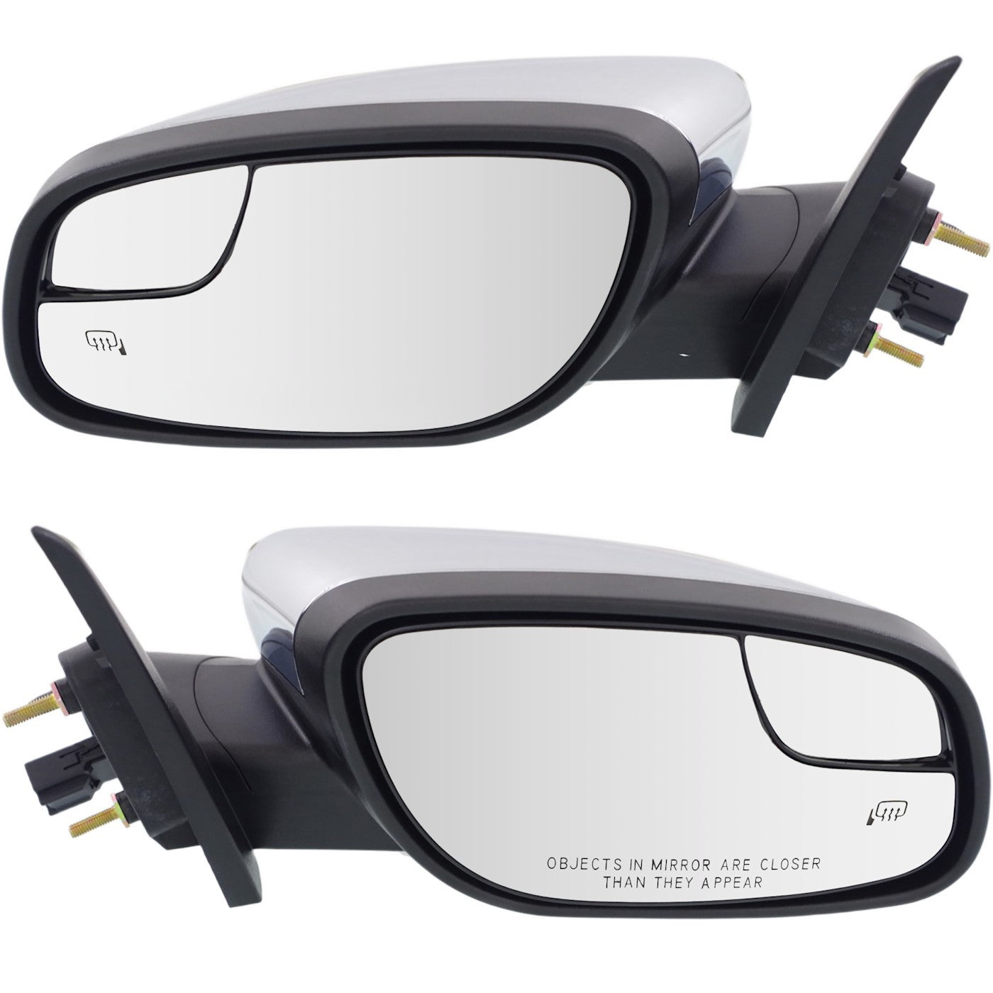 Power Heated Mirrors for Ford Taurus (2012) Driver and Passenger Side Chrome