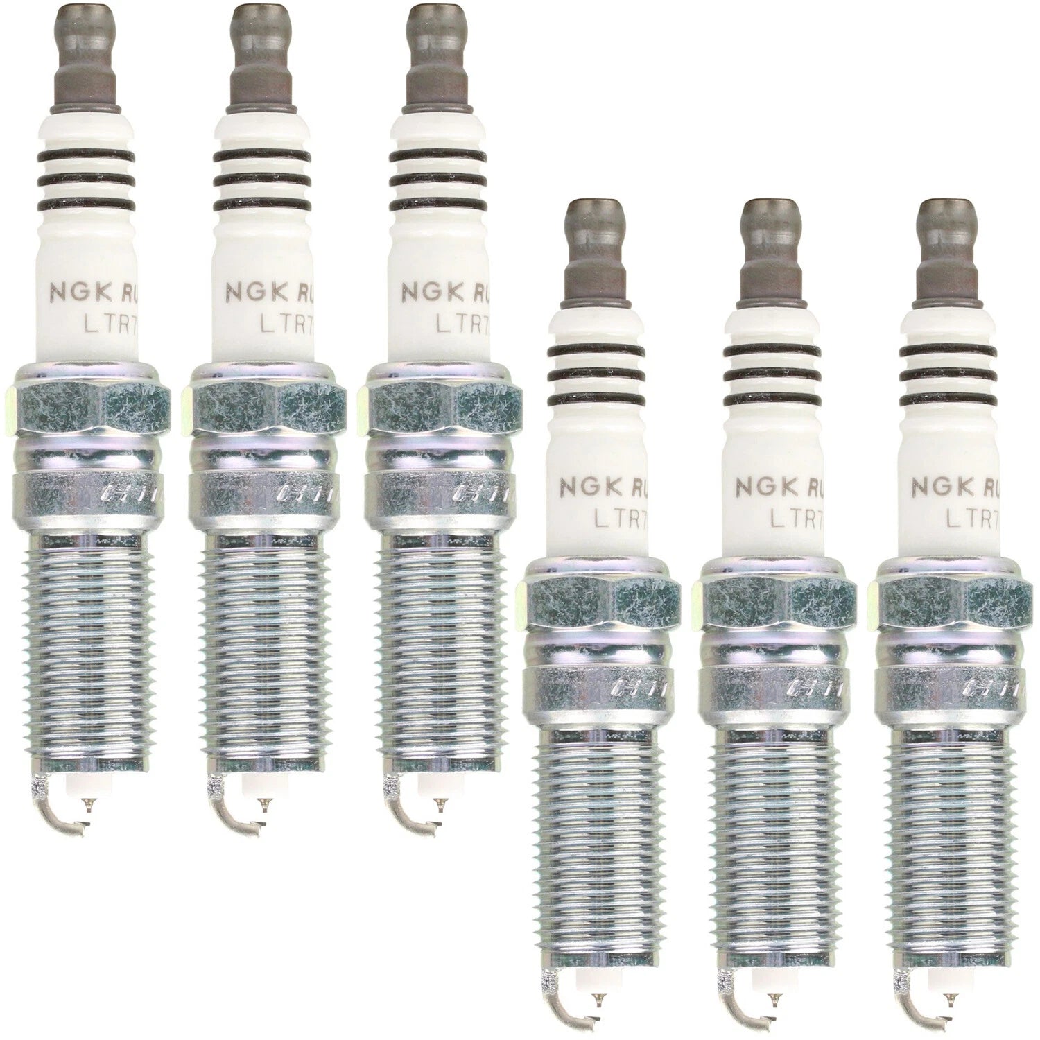 Set of 6 NGK Ruthenium HX Spark Plugs for Cadillac Ford Lincoln