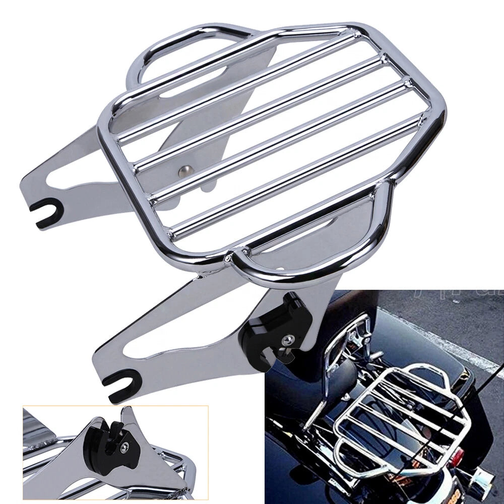 Detachable 2-Up Luggage Rack for Harley Touring Road King Street Glide (2009–2024)