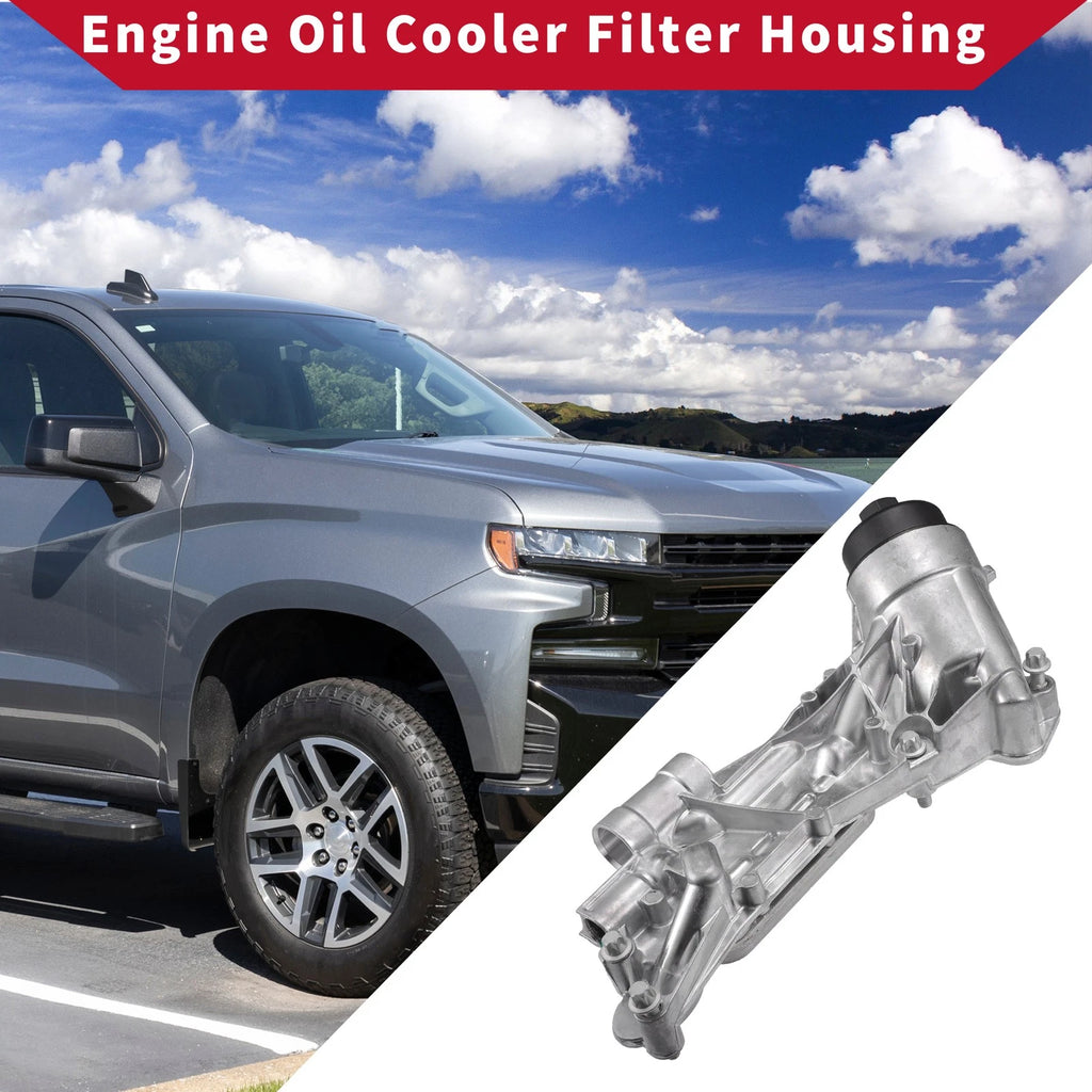 Engine Oil Cooler Filter Housing with Bolt Seals for Buick Cascada (2016–2019) No.12992593