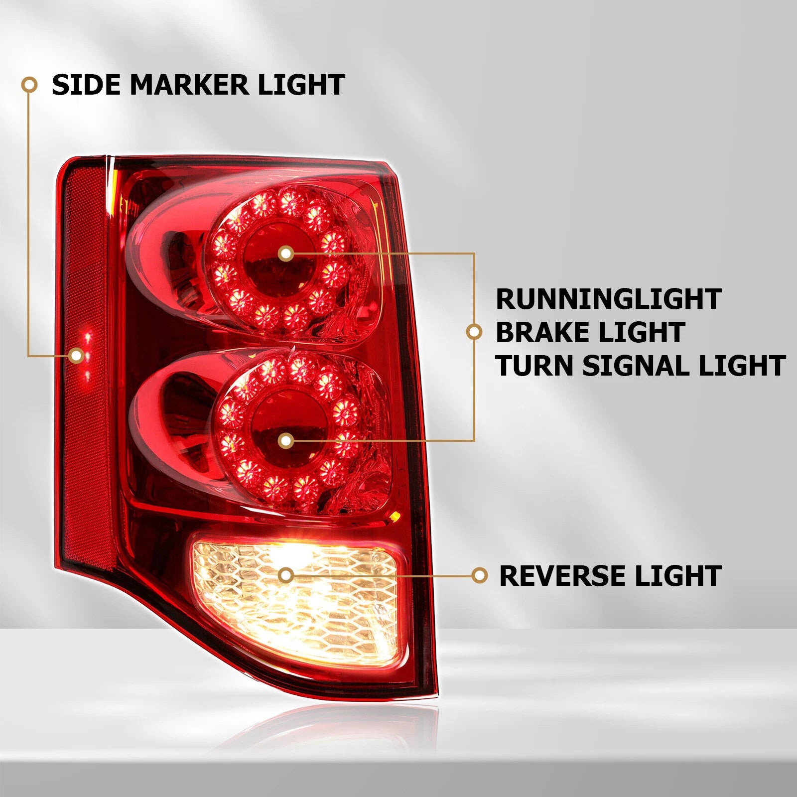 LED Tail Light for Dodge Grand Caravan (2011–2020) LH HECASA