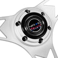 330mm 1" Dish Steering Wheel for NRG 3-Spoke (Silver, All Aluminum)