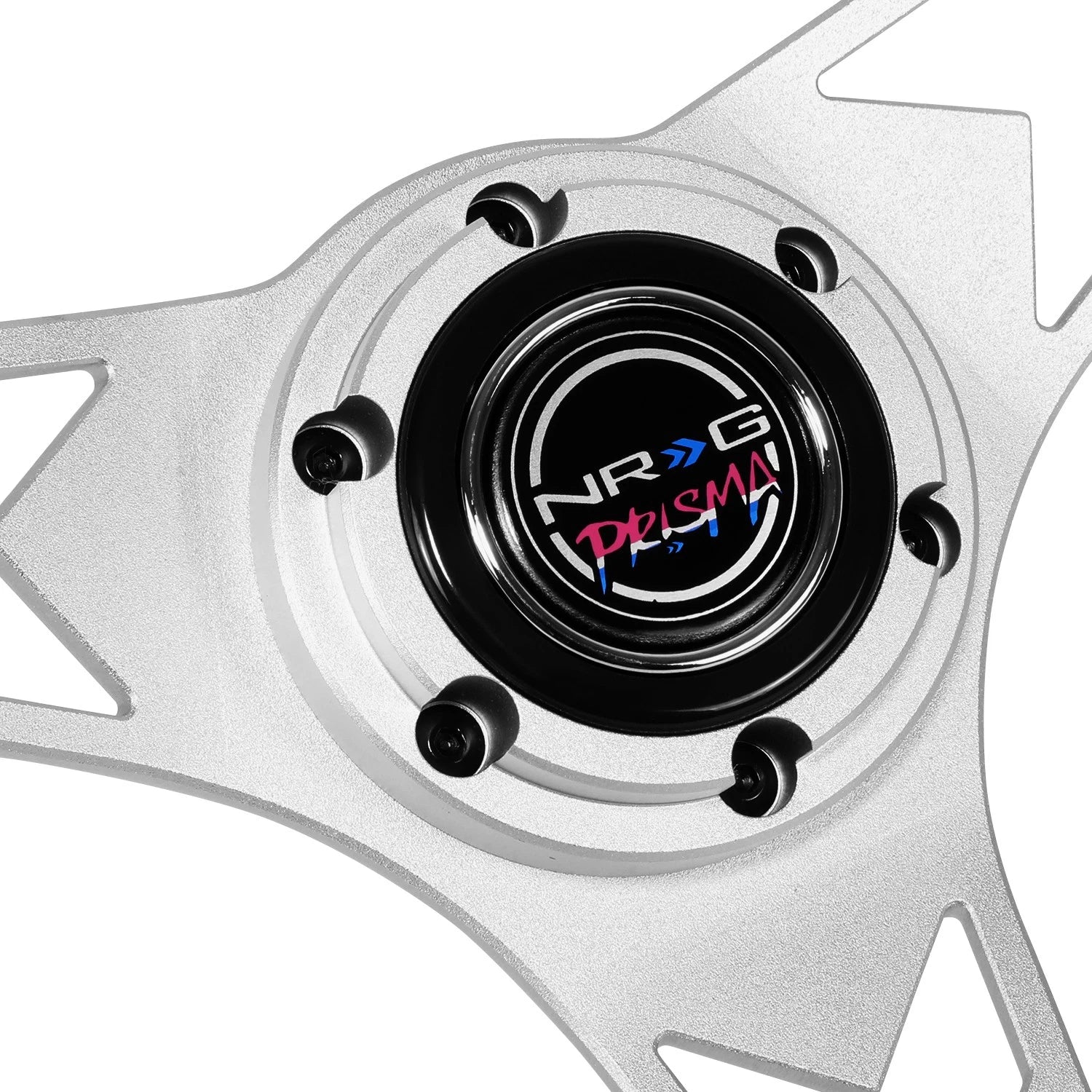 330mm 1" Dish Steering Wheel for NRG 3-Spoke (Silver, All Aluminum)