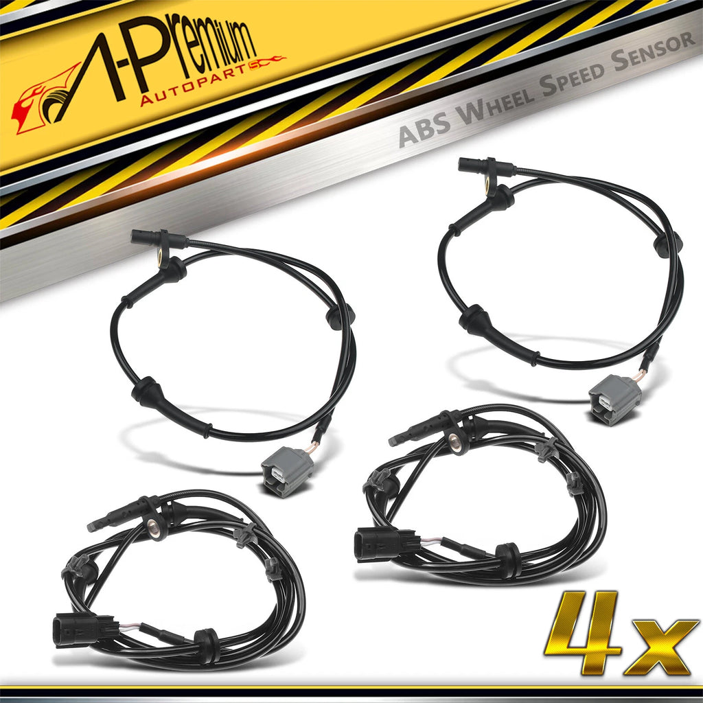 Set of 4 ABS Wheel Speed Sensors for Nissan Leaf (2011–2016)