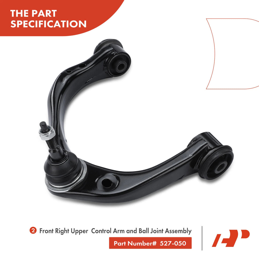 2X Front Upper Control Arm with Ball Joint for Ford F-150 (2015-2020)