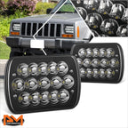 Set of 2 H6054 LED Headlights for Isuzu Amigo, I-Mark, Jeep Cherokee, Wrangler, J10 (1985–2001)