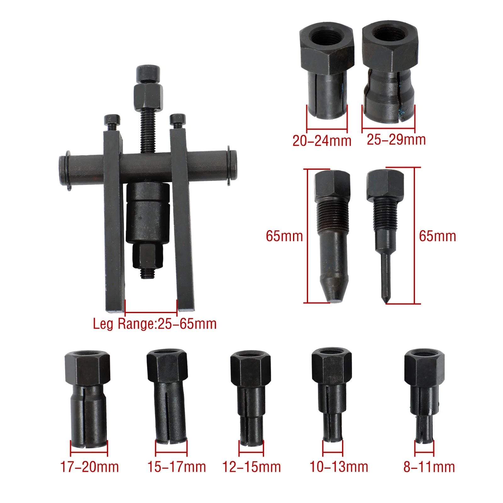 2X Motorcycle Inner Bearing Puller Set for Various Models