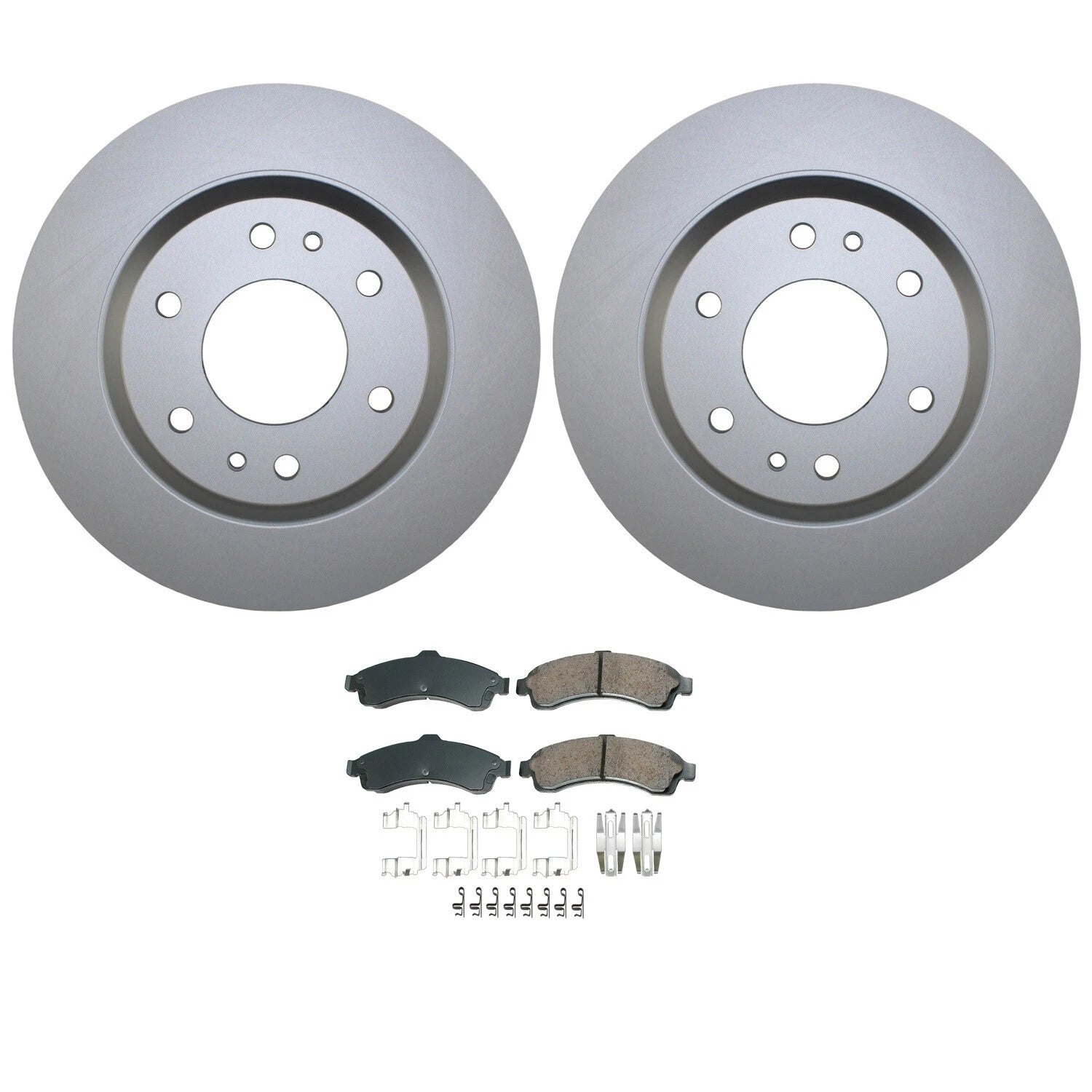 Front Brake Kit with 305mm Disc Rotors & Akebono Ceramic Pads for Buick Chevy GMC Isuzu