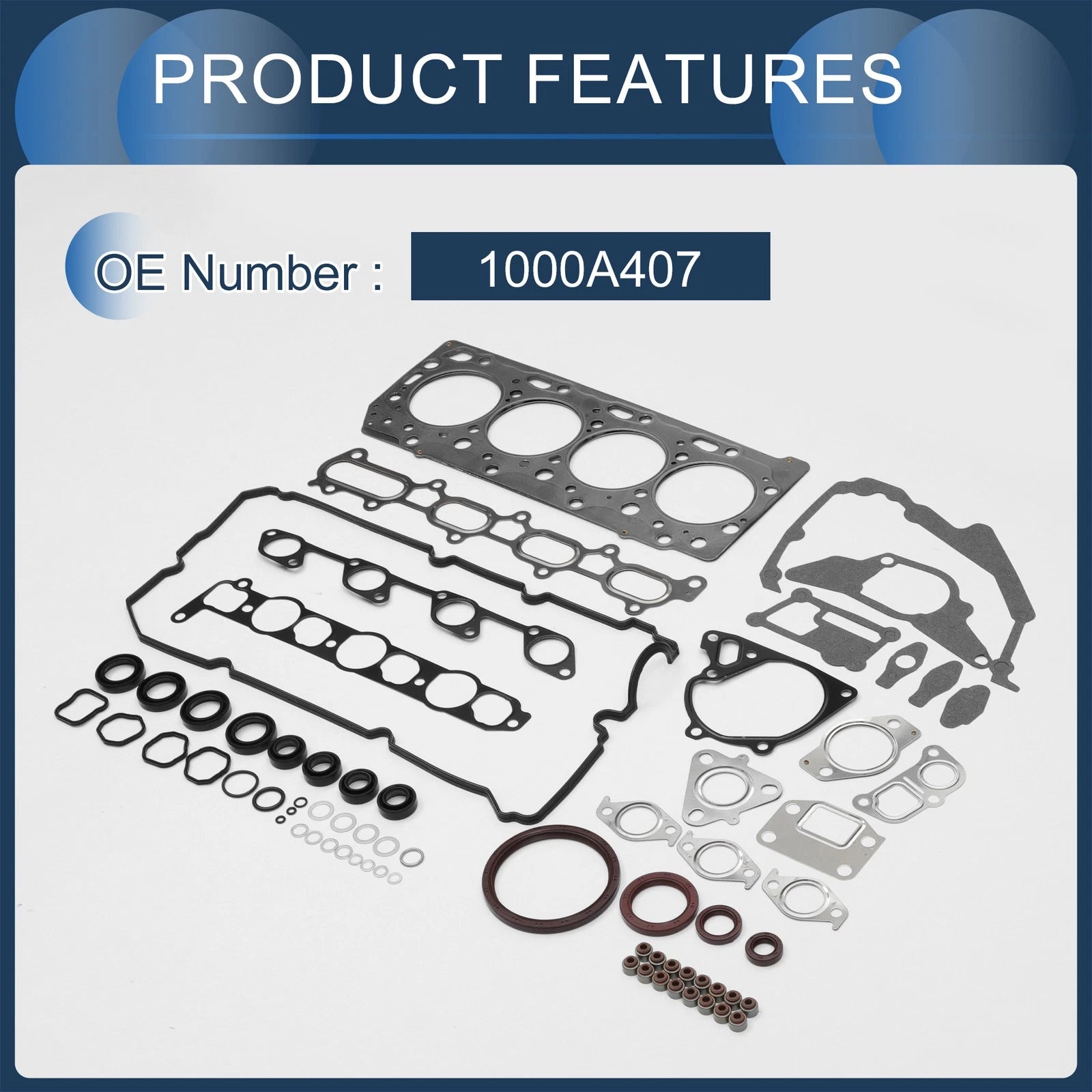 Cylinder Head Gasket Kit No. 1000A407 for Mitsubishi 4D56T (1980–1990)