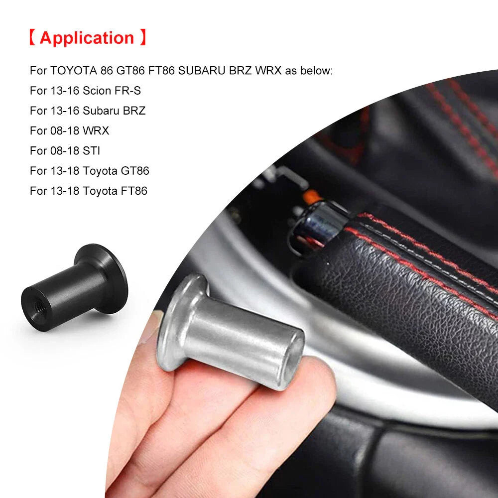 Black Aluminum Hand Brake Handle Button Knob for Subaru BRZ WRX Toyota