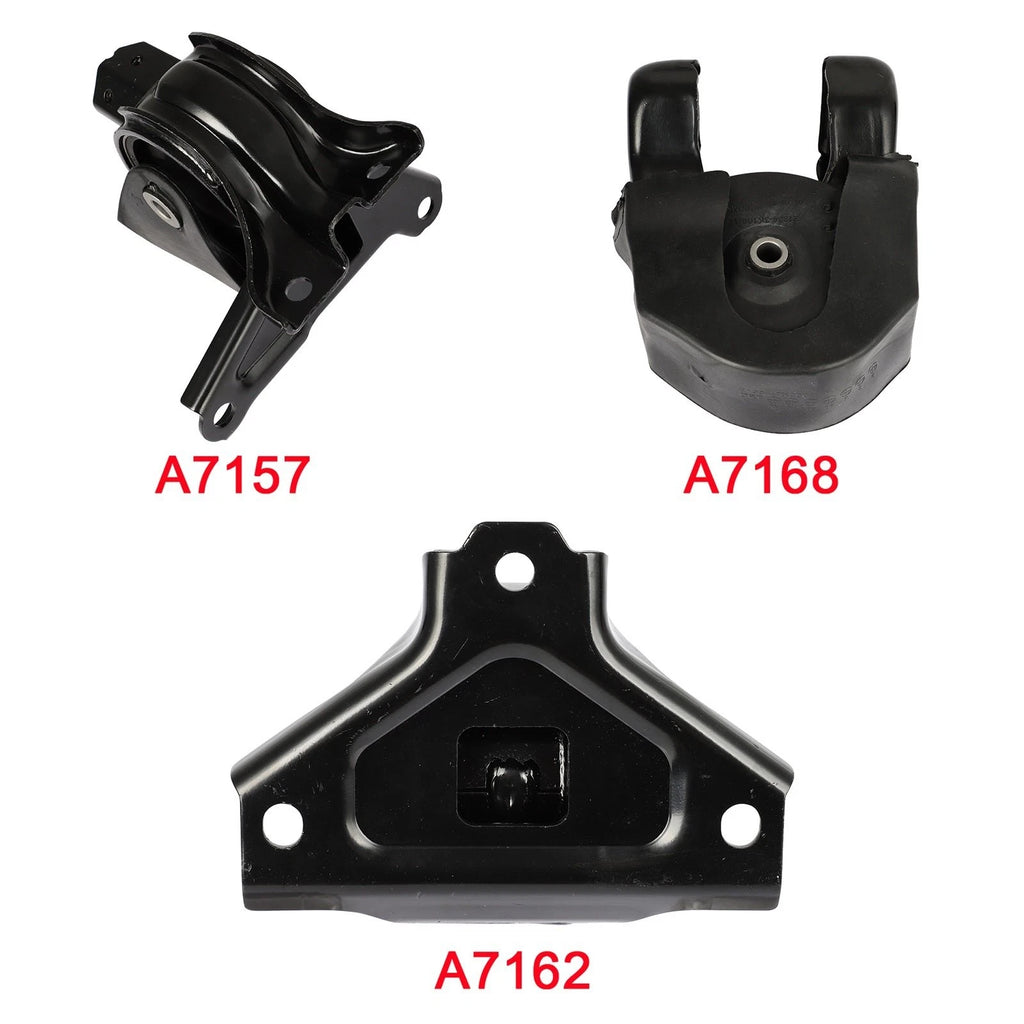 3X Engine Motor Mount Set for Hyundai Sonata (2009–2010)