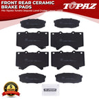 8PCS Ceramic Brake Pad Kit for Toyota Tundra Sequoia (2007–2021)