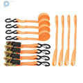 Set of 2 Ratchet Straps for Motorcycle & Truck (2200lbs Breaking Resistance)