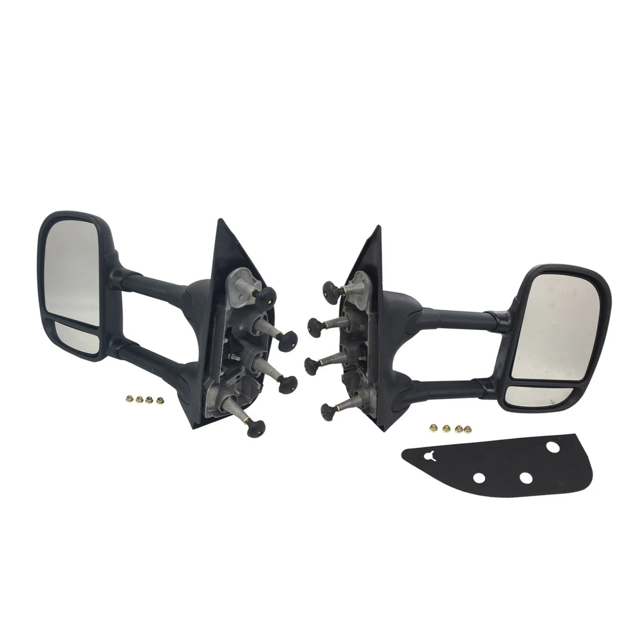 Pair Manual Towing Telescopic Side View Mirror FO1320238 for Ford E Series (2003–2016)